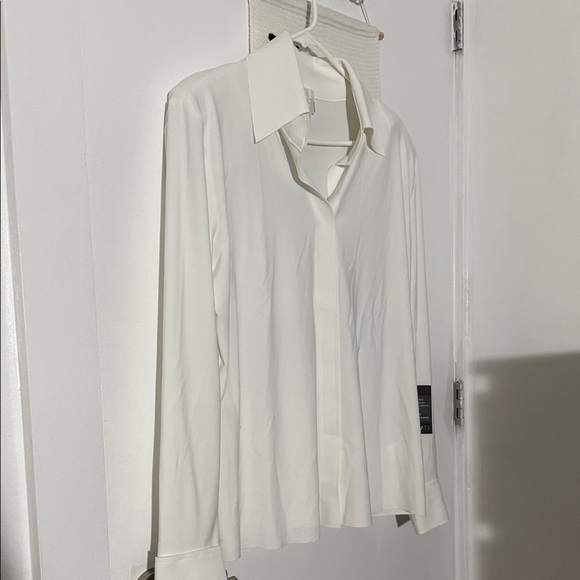 Norma Kamali White Long Sleeve Top - Picture 1 of 4